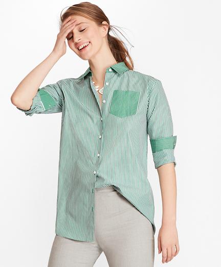 Brooks Brothers Striped Cotton Fun Shirt