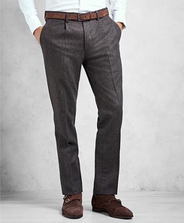 Brooks Brothers Golden Fleece Single-pleat Flannel Trousers
