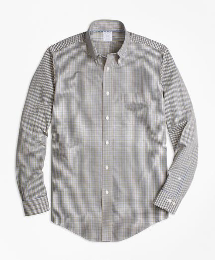 Brooks Brothers Non-iron Regent Fit Mini-check Sport Shirt