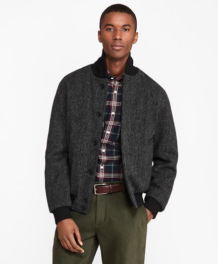 Brooks Brothers Shetland Wool Bomber Jacket