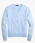 Brooks Brothers Garment-dyed V-neck Sweater