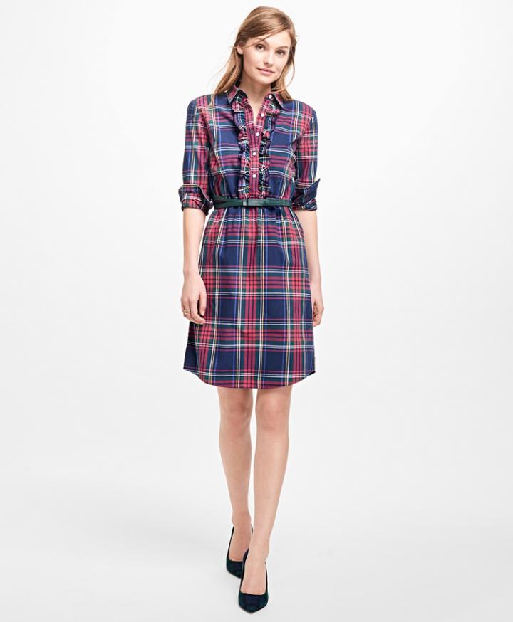 Brooks Brothers Women's Plaid Shirt Dress