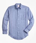 Brooks Brothers Madison Fit End-on-end Irish Linen Sport Shirt