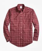 Brooks Brothers Men's Non-iron Regent Fit Herringbone Multi-tattersall Sport Shirt
