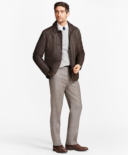 Brooks Brothers Leather Car Coat