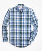 Brooks Brothers Madison Fit Open Plaid Zephyr Sport Shirt