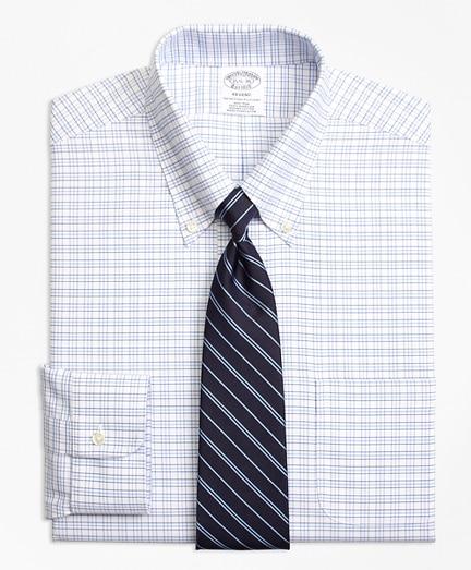 Brooks Brothers Brookscool Regent Fitted Dress Shirt, Non-iron Triple Windowpane