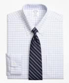 Brooks Brothers Brookscool Regent Fitted Dress Shirt, Non-iron Triple Windowpane