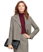 Brooks Brothers Petite Wool Two-button Prince Of Wales Jacket