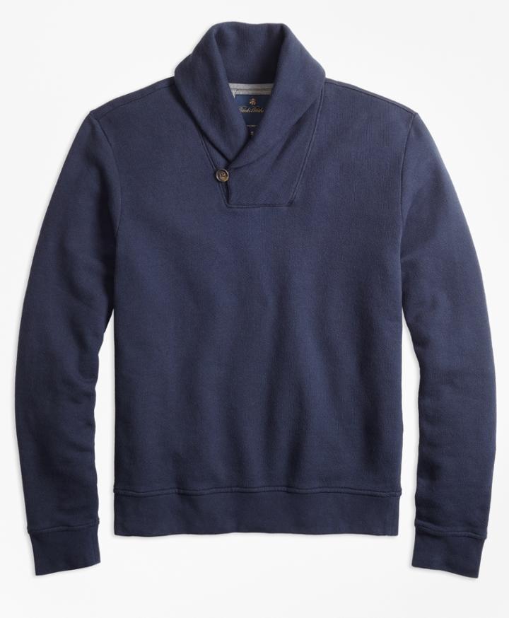 Brooks Brothers Men's French Terry Shawl Collar Fleece
