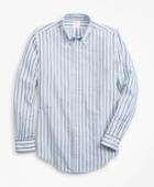 Brooks Brothers Men's Madison Fit Bold Stripe Seersucker Sport Shirt