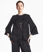 Brooks Brothers Three-quarter-sleeve Crepe Blouse