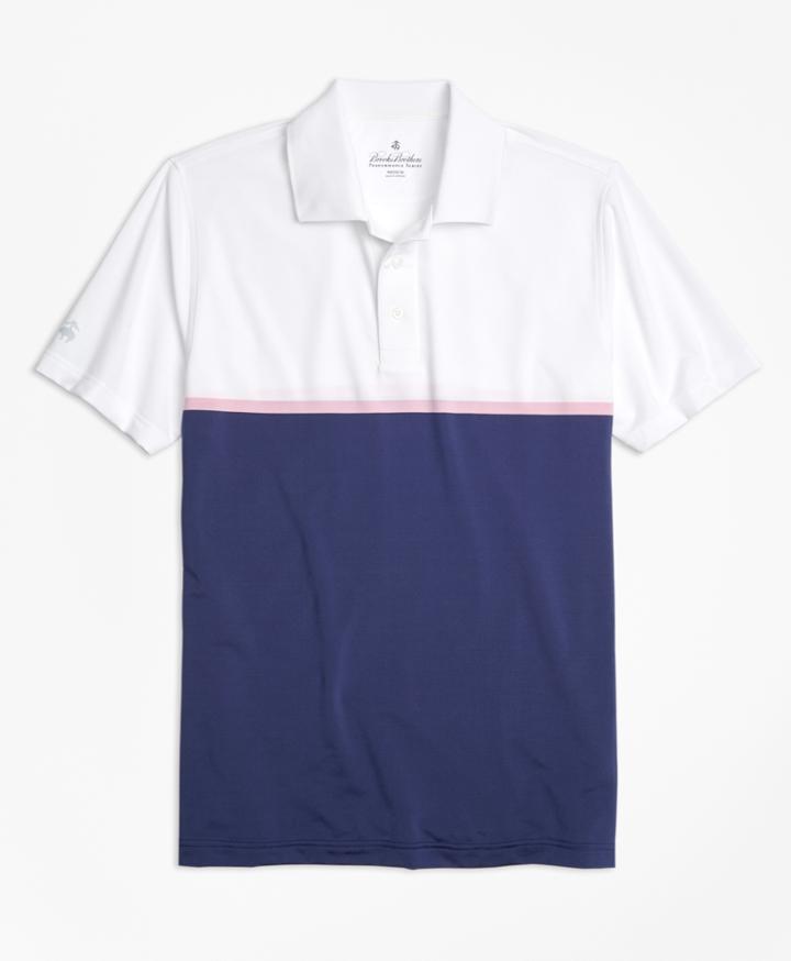 Brooks Brothers Men's Performance Series Engineered Stripe Polo Shirt