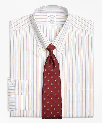 Brooks Brothers Non-iron Regent Fit Triple Twin Stripe Dress Shirt