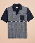 Brooks Brothers Men's Striped & Dotted Double-knit Jacquard Polo Shirt
