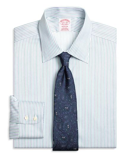 Brooks Brothers Non-iron Madison Fit Alternating Stripe Dress Shirt