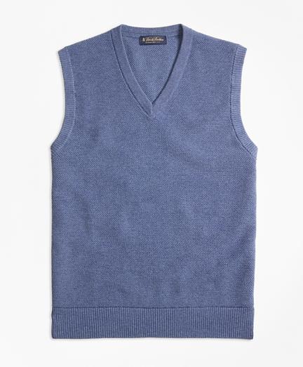 Brooks Brothers Cotton Cashmere Pique Vest