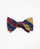 Brooks Brothers Men's Rugby Stripe With Fleece Shield Reversible Bow Tie
