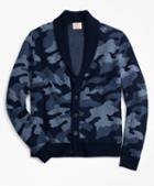 Brooks Brothers Camo Shawl Collar Cardigan