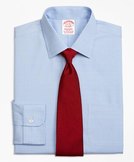 Brooks Brothers Stretch Traditional Relaxed-fit Dress Shirt, Non-iron Glen Plaid