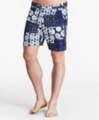Brooks Brothers Newport 7 Indigo Patchwork Swim Trunks