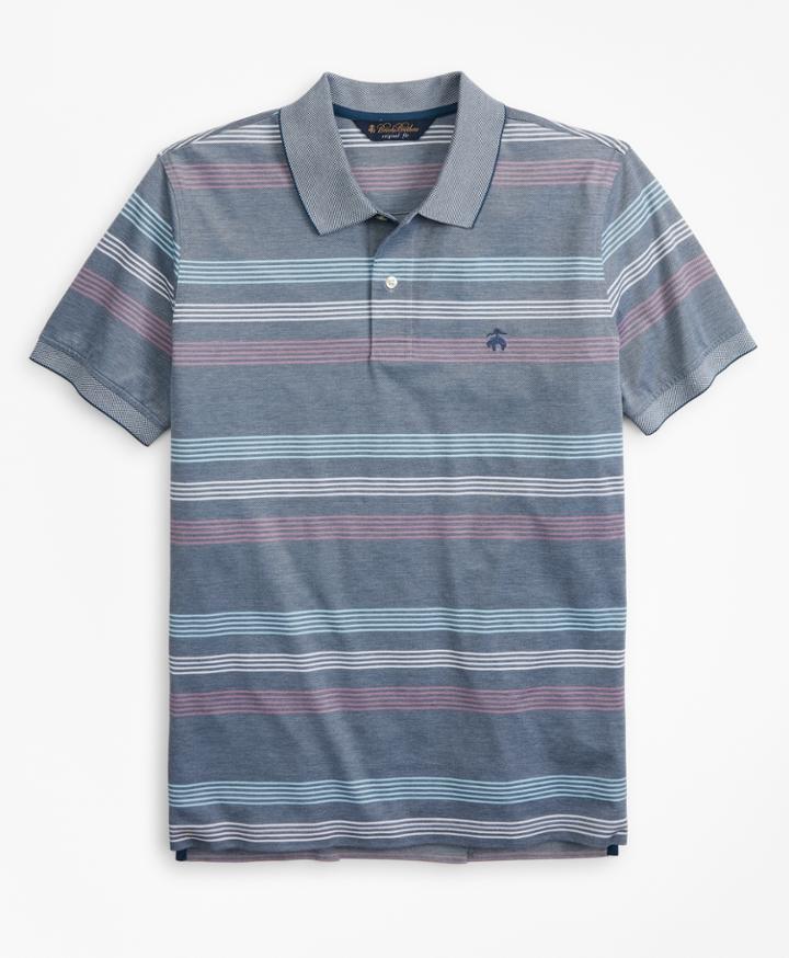 Brooks Brothers Men's Original Fit Multi-stripe Polo Shirt