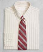 Brooks Brothers Men's Golden Fleece Slim Fitted Dress Shirt, Button-down Collar Dobby Split Stripe