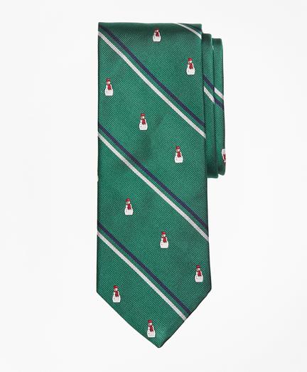 Brooks Brothers Snowman Stripe Tie