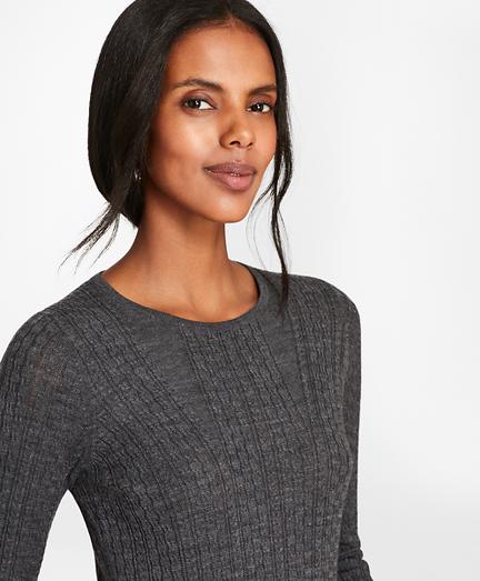 Brooks Brothers Cable-knit Merino Wool Sweater