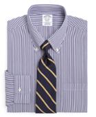 Brooks Brothers Men's Non-iron Slim Fit Bengal Stripe Dress Shirt