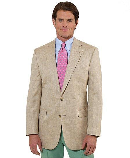 Brooks Brothers Madison Fit Tan Two-button Panama Sport Coat