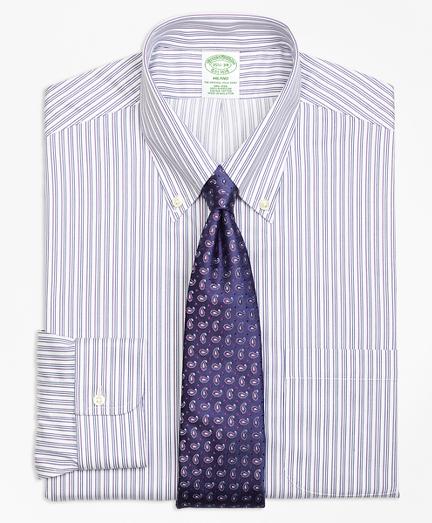 Brooks Brothers Milano Slim-fit Dress Shirt, Non-iron Sidewheeler Stripe