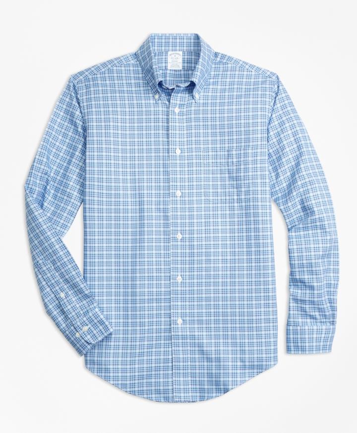 Brooks Brothers Men's Non-iron Regent Fit Tattersall Sport Shirt