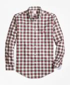 Brooks Brothers Men's Non-iron Madison Fit Dress Stewart Tartan Sport Shirt