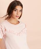 Brooks Brothers Ruffled T-shirt
