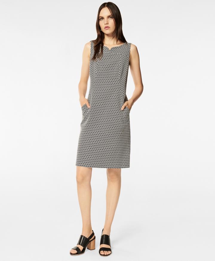 Brooks Brothers Women's Floral Stretch Cotton Jacquard Shift Dress