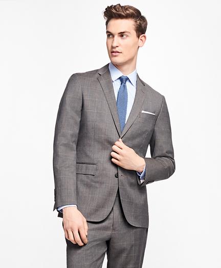 Brooks Brothers Plaid Stretch-wool Suit Jacket