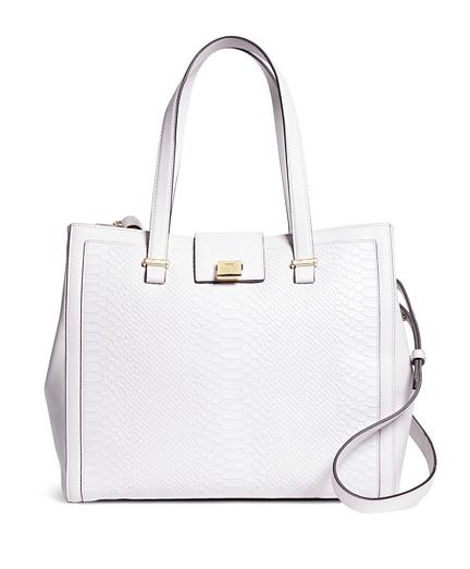 Brooks Brothers Leather Embossed Large Satchel