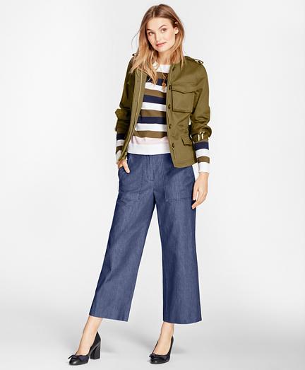 Brooks Brothers Stretch Cotton Military Jacket
