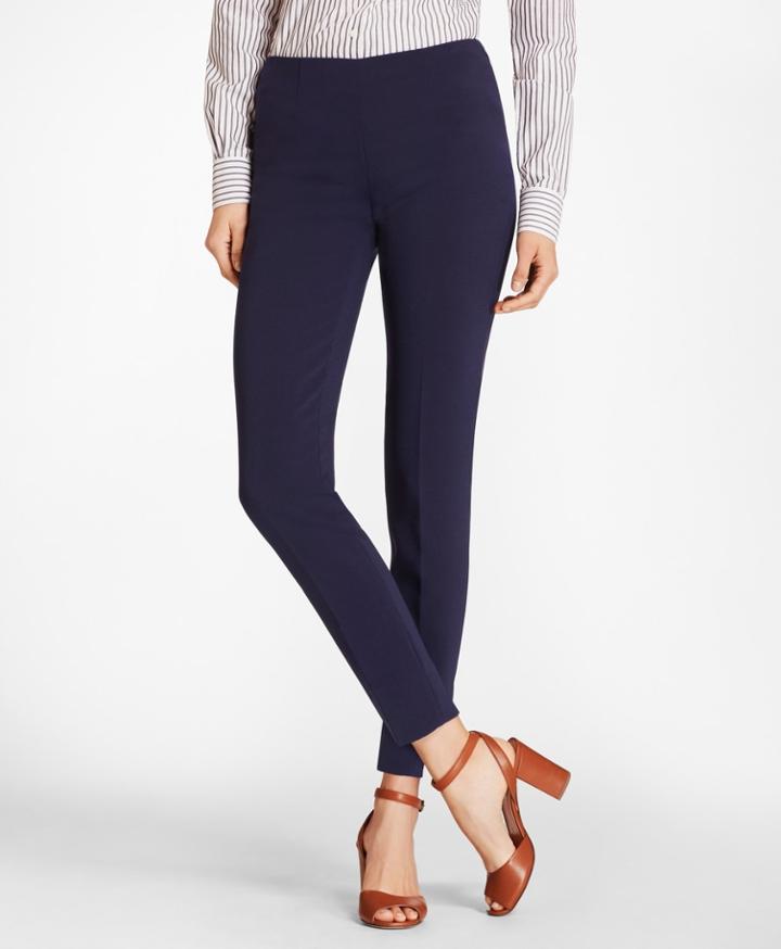 Brooks Brothers Women's Double-weave Crepe Ankle Pants