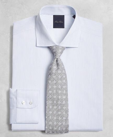 Brooks Brothers Golden Fleece Milano Slim-fit Dress Shirt, English Collar Hairline-candy-stripe