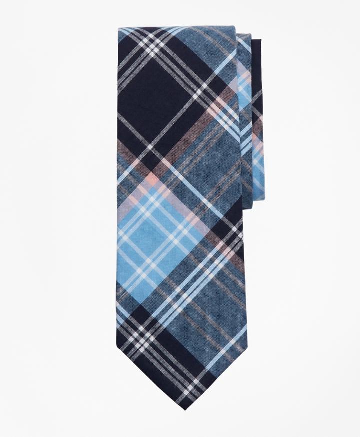 Brooks Brothers Men's Blue Madras Tie