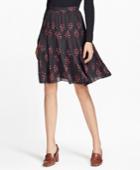 Brooks Brothers Women's Floral-print Silk Georgette Skirt