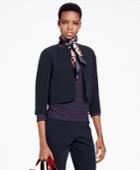 Brooks Brothers Women's Jewel-neck Crepe Satin Blazer