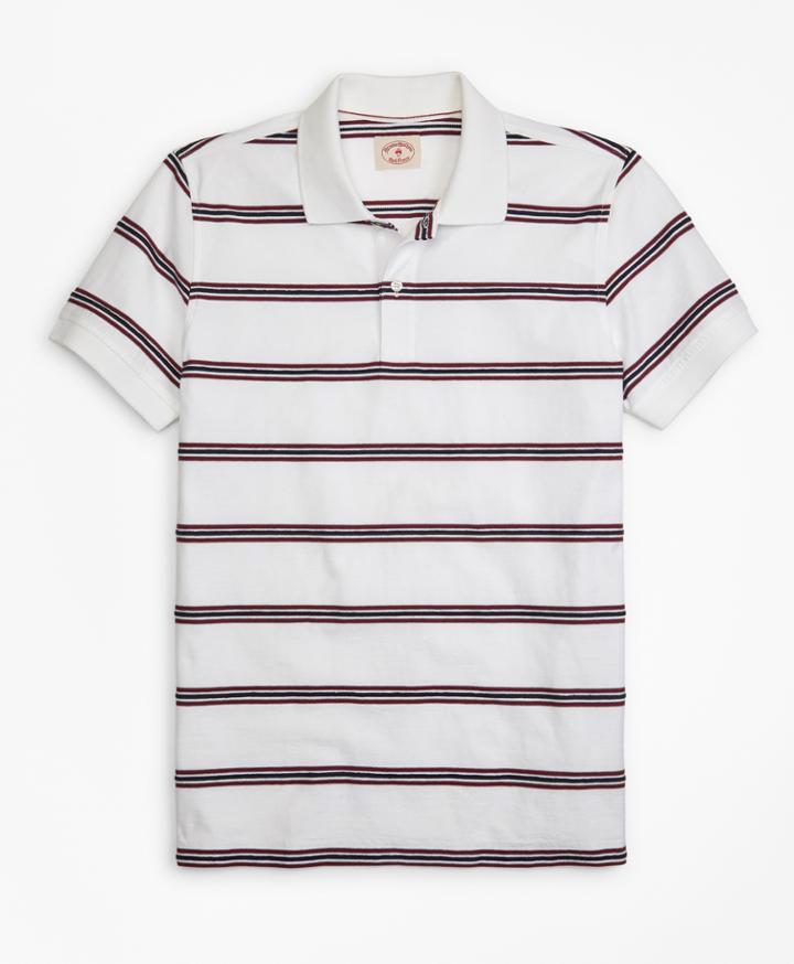 Brooks Brothers Men's Rope Striped Jacquard Polo Shirt