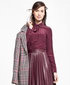 Brooks Brothers Silk Tie-neck Blouse