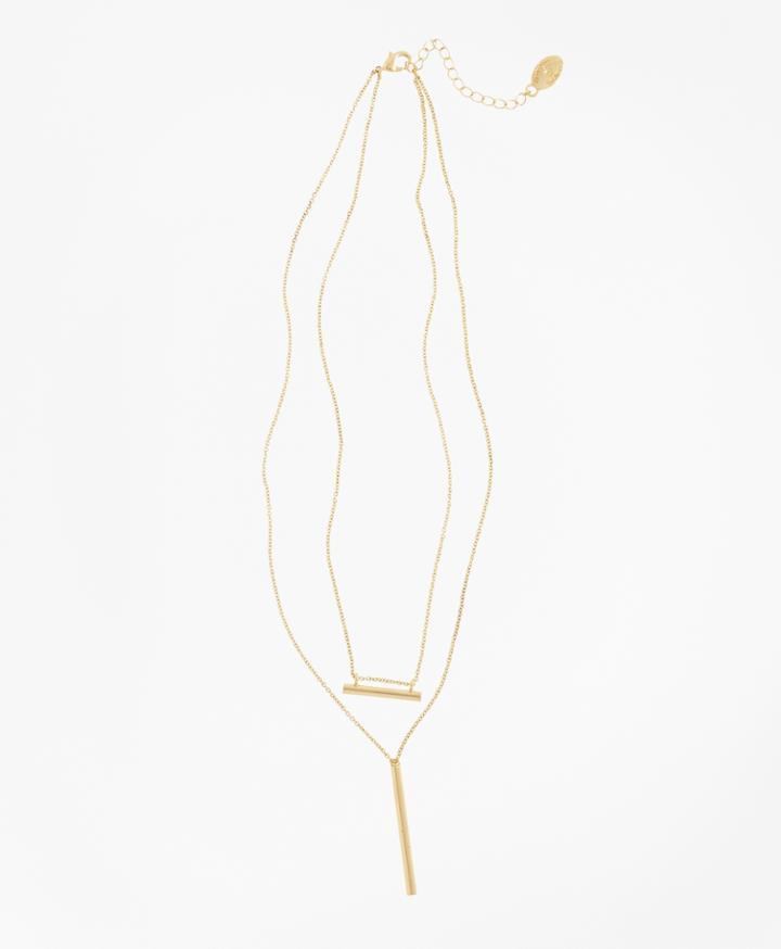 Brooks Brothers Women's Double Bar Necklace