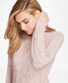 Brooks Brothers Women's Cable-knit Alpaca-wool-blend Sweater