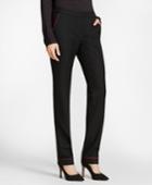 Brooks Brothers Women's Piped Wool-blend Twill Pants