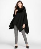 Brooks Brothers Fox-fur-trimmed Cashmere Poncho